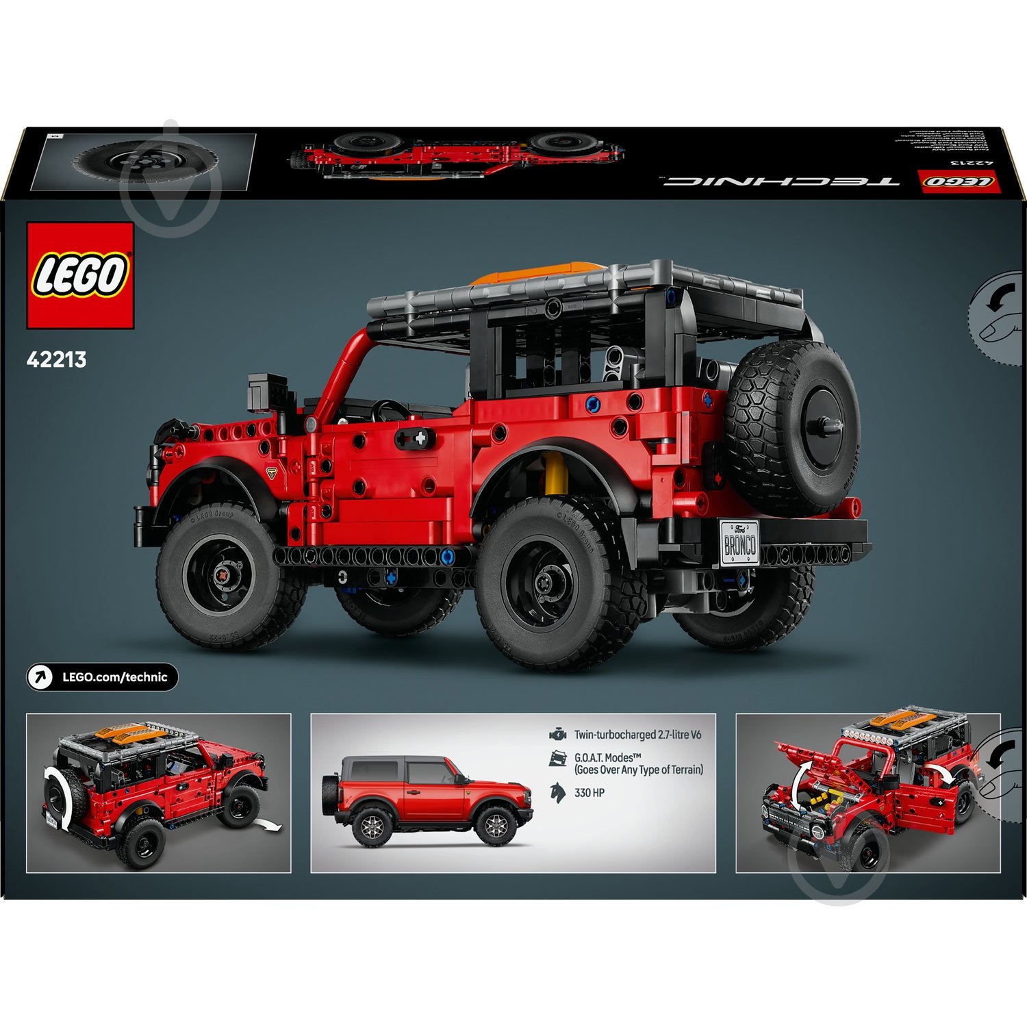 Конструктор LEGO Technic Позашляховик Ford Bronco® 42213 - фото 2