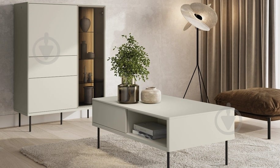 Вітрина FRISCO Епіро 2д1ш1в 1400х990х410 мм чорний / кашемір - фото 6 Вітрина FRISCO Епіро 2д1ш1в 1400х990х410 мм чорний / кашемір - фото 6