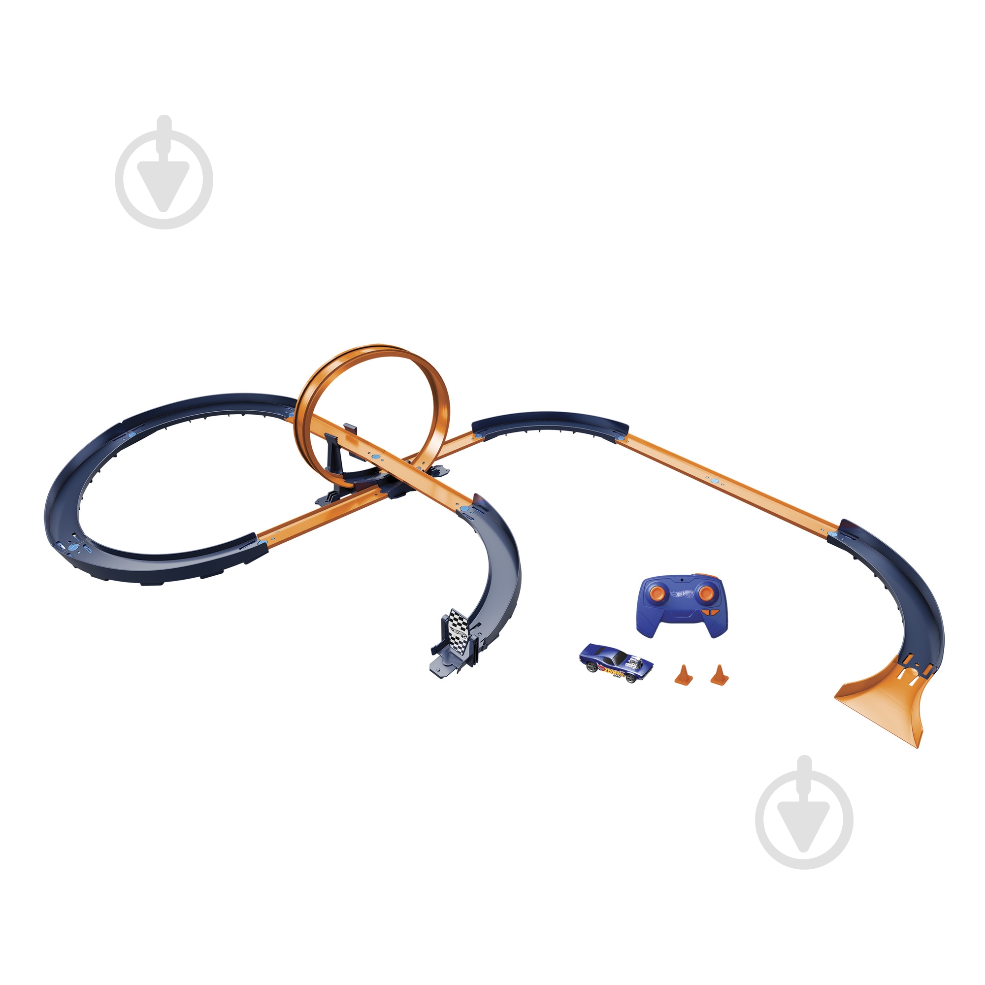 ᐉ Трек Hot Wheels с машинкой 1:64 на радиоуправлении «Вызов