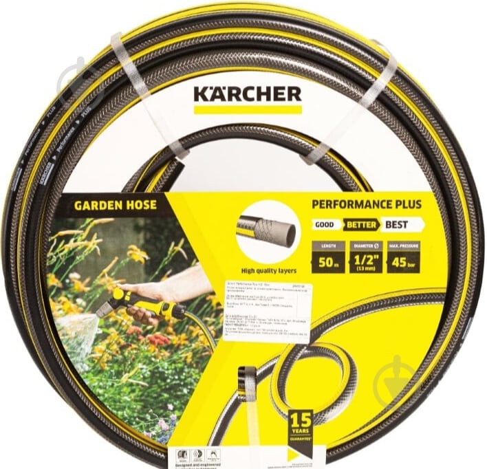 Шланг для поливу Karcher Performance Plus 1/2" 50 м 2.645-319.0 - фото 1