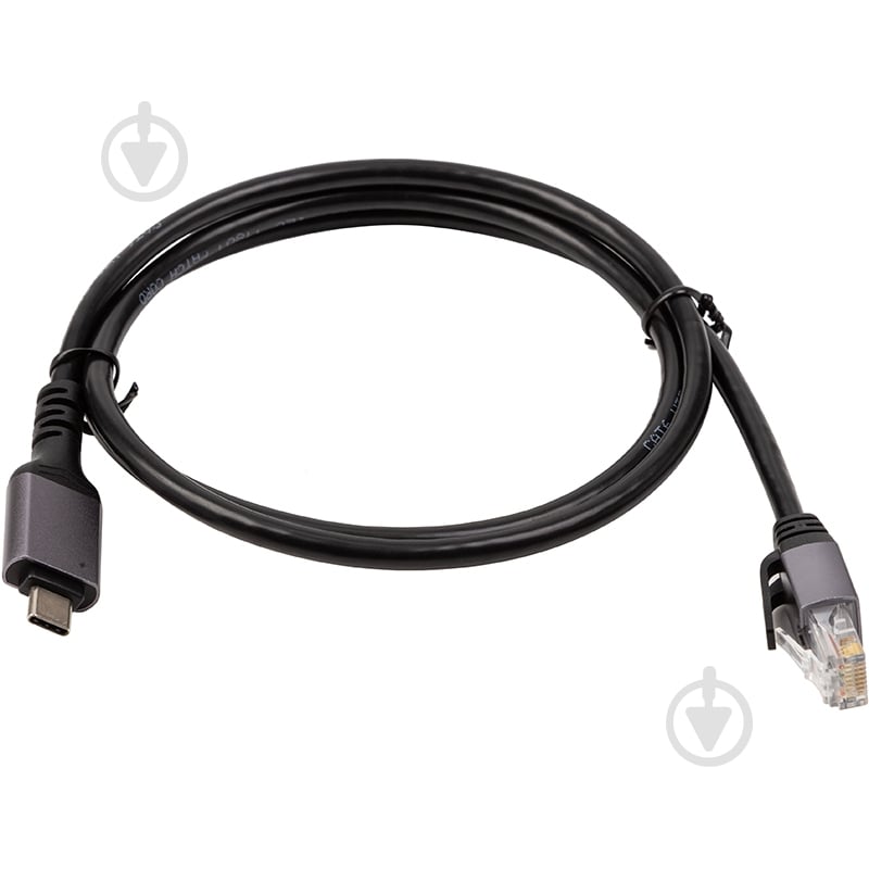 Кабель PowerPlant USB Type-C — RJ45 1 м black (CA914913) - фото 2