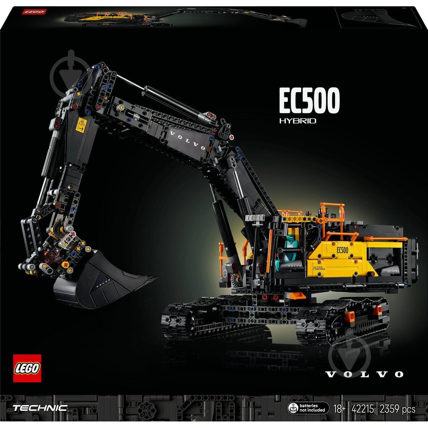Конструктор LEGO Technic Екскаватор Volvo EC500 Hybrid 42215 - фото 1 Конструктор LEGO Technic Екскаватор Volvo EC500 Hybrid 42215 - фото 1