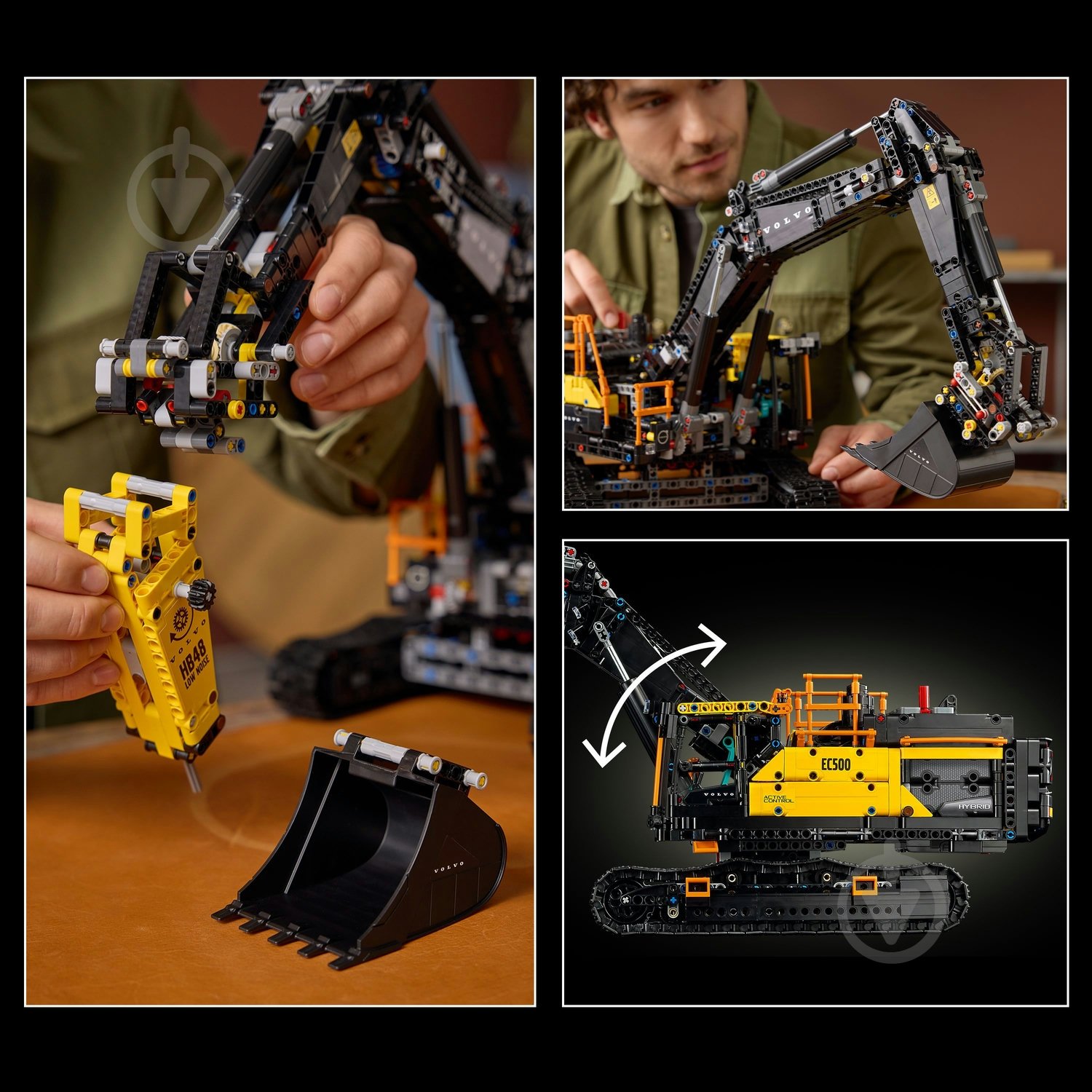 Конструктор LEGO Technic Екскаватор Volvo EC500 Hybrid 42215 - фото 8 Конструктор LEGO Technic Екскаватор Volvo EC500 Hybrid 42215 - фото 8