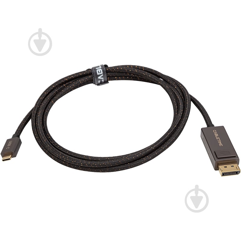 Кабель CableTime USB Type-C - DisplayPort, 8K 2 м black (CA914074) - фото 1 Кабель CableTime USB Type-C - DisplayPort, 8K 2 м black (CA914074) - фото 1