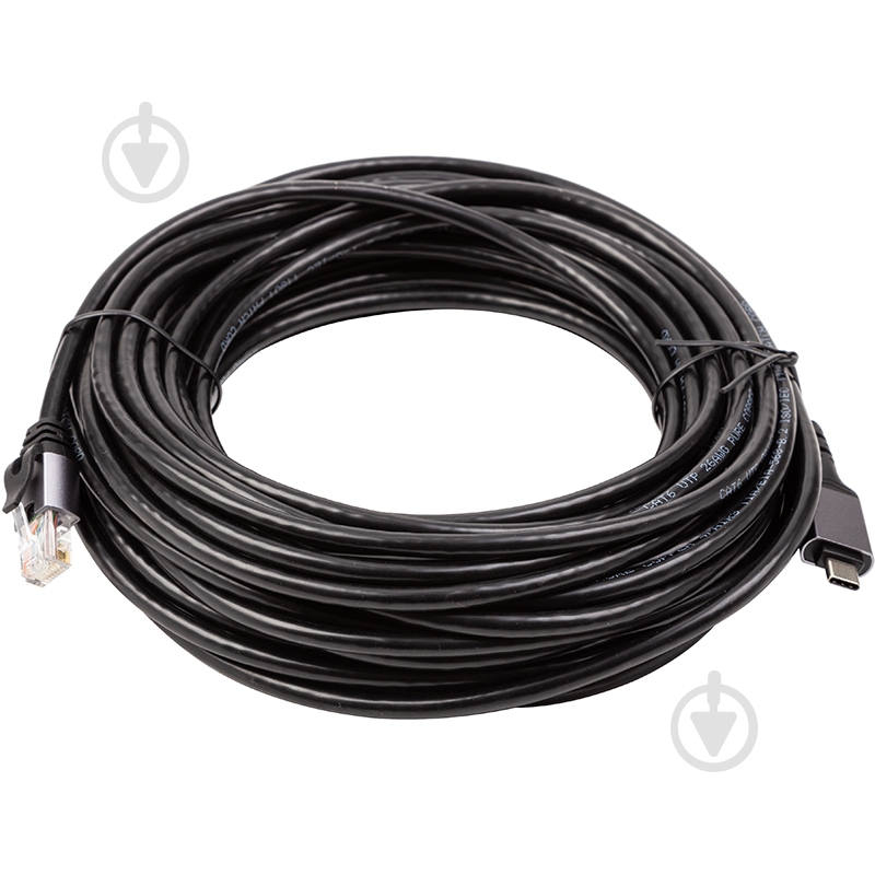 Кабель PowerPlant USB Type-C — RJ45 15 м black (CA914968) - фото 2 Кабель PowerPlant USB Type-C — RJ45 15 м black (CA914968) - фото 2