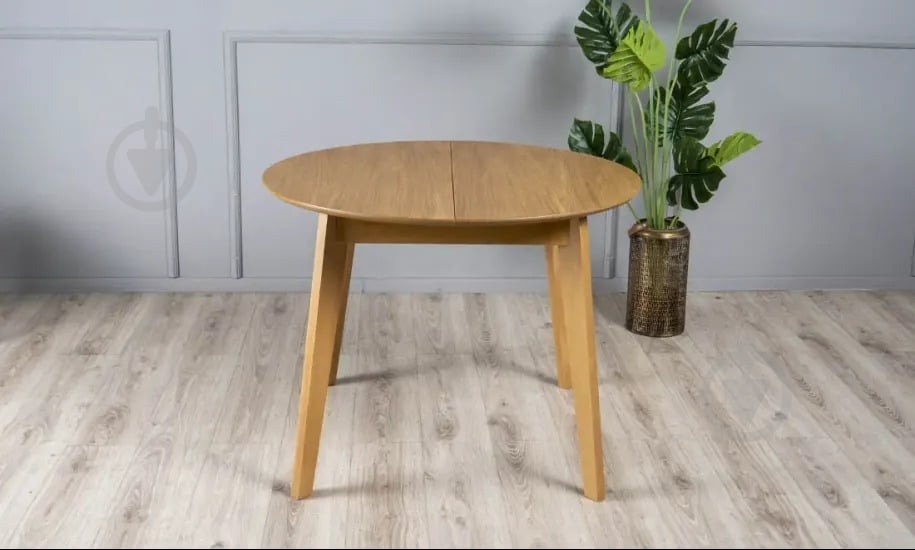 Стол обеденный Prestol Марс 900(1375)x900x750мм дуб/дуб - фото 4