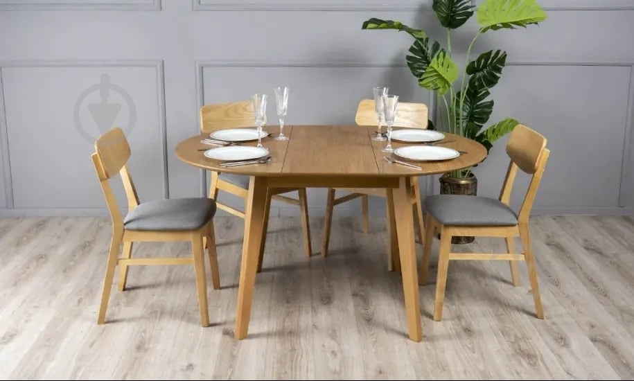 Стол обеденный Prestol Марс 900(1375)x900x750мм дуб/дуб - фото 10