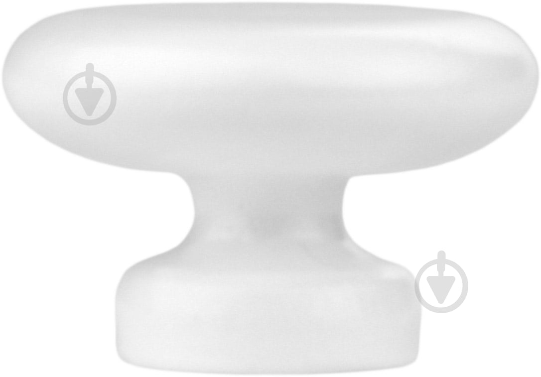 Меблева ручка кнопка дерев'яна №3 на один отвір мм білий - фото 1