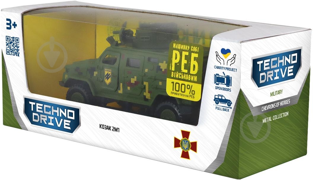 Автомодель TechnoDrive Шевроны Героев Козак 2М1 АЗОВ KS450-2 - фото 2 Автомодель TechnoDrive Шевроны Героев Козак 2М1 АЗОВ KS450-2 - фото 2