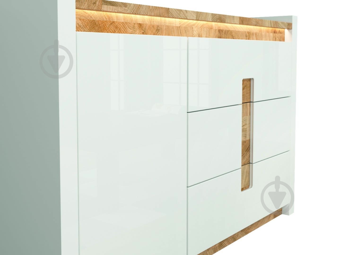 Комод BRW Alameda 1д3ш 1470x965x410 мм дуб вестминстер/белый глянец (S420-KOM1D3S-BIP/DWM/BIP ) - фото 4 Комод BRW Alameda 1д3ш 1470x965x410 мм дуб вестминстер/белый глянец (S420-KOM1D3S-BIP/DWM/BIP ) - фото 4