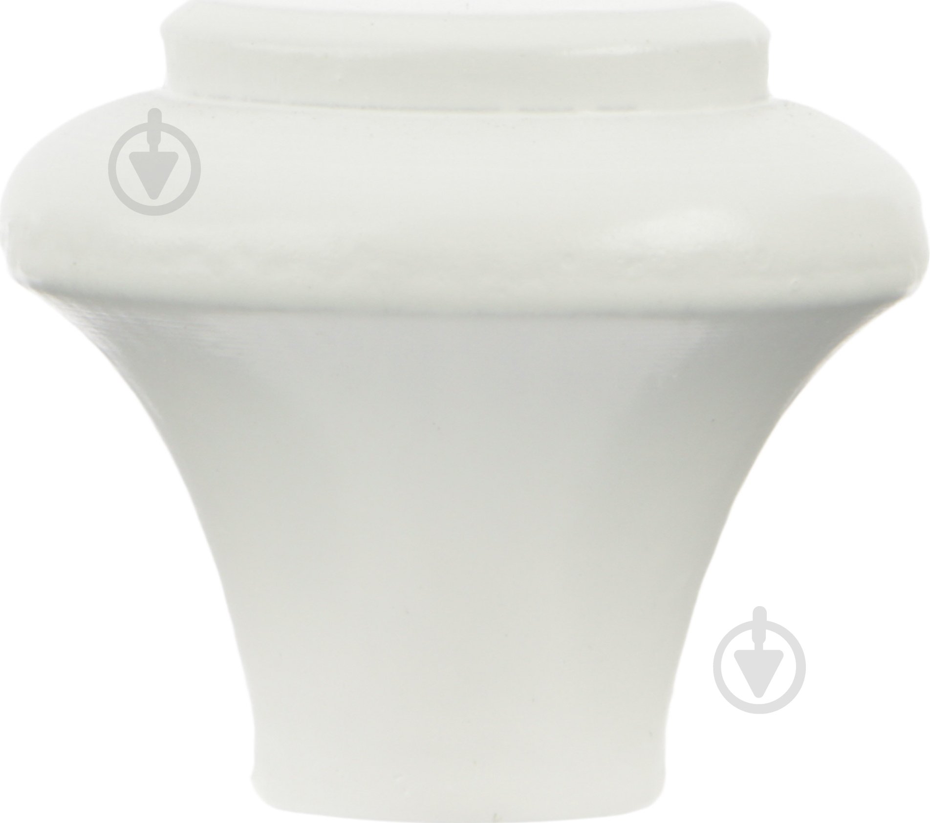 Меблева ручка кнопка дерев'яна №4 білий - фото 2