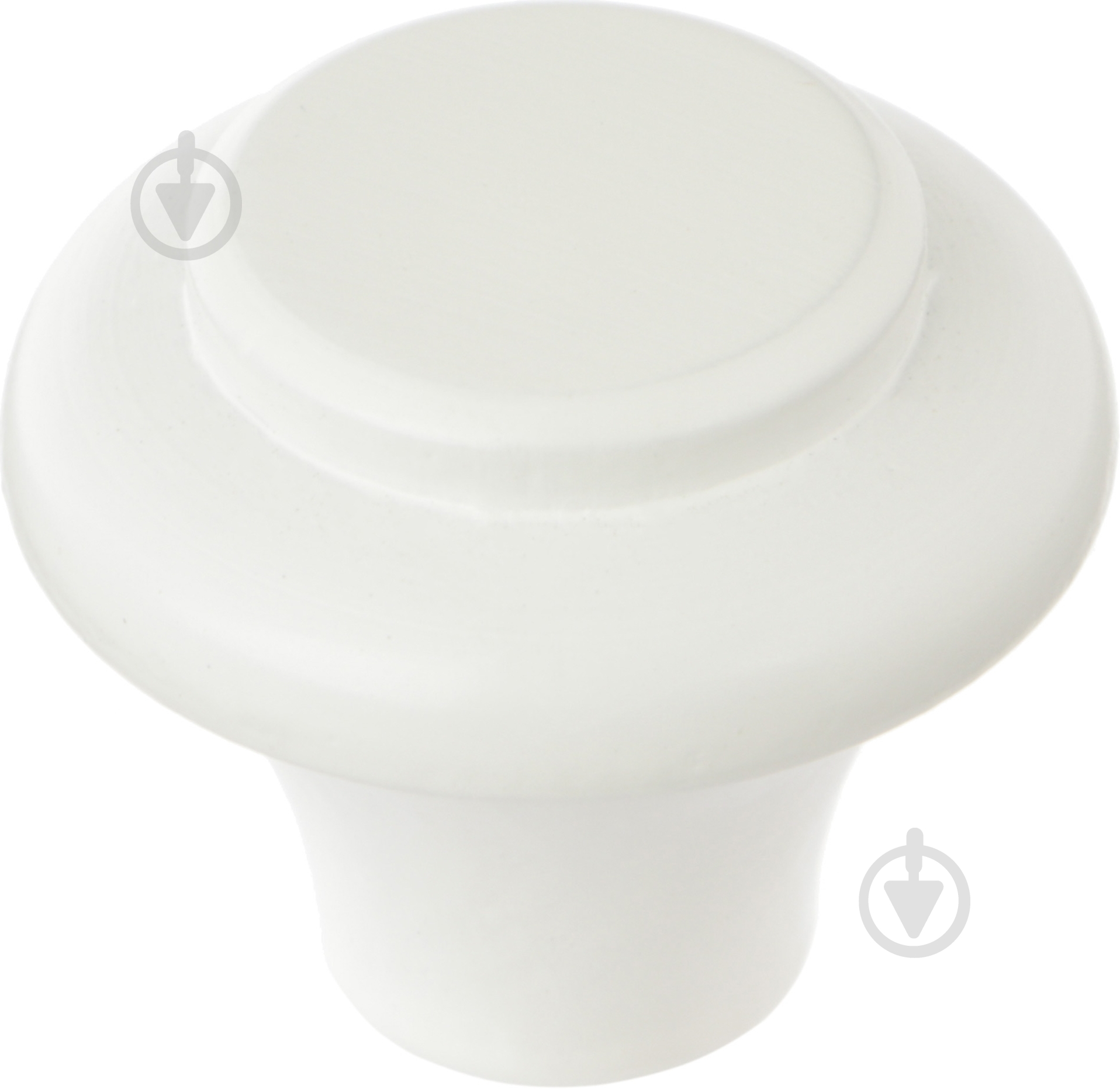 Меблева ручка кнопка дерев'яна №4 білий - фото 1