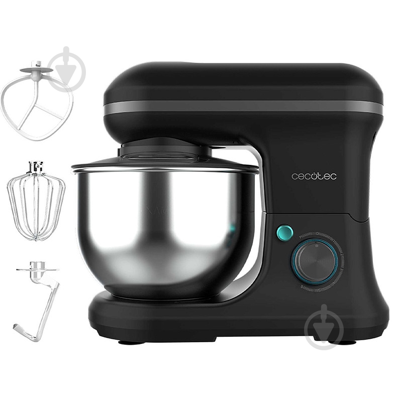 Миксер планетарный CECOTEC Cecomixer Merengue 5L 1200 Black - фото 1 Миксер планетарный CECOTEC Cecomixer Merengue 5L 1200 Black - фото 1