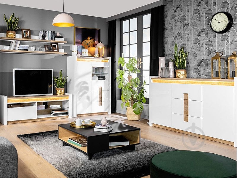 Комод BRW Alameda 2д3ш 1720x965x410 мм дуб вестмінстер/білий глянець (S420-KOM2D3S-BIP/DWM/BIP ) - фото 5 Комод BRW Alameda 2д3ш 1720x965x410 мм дуб вестмінстер/білий глянець (S420-KOM2D3S-BIP/DWM/BIP ) - фото 5