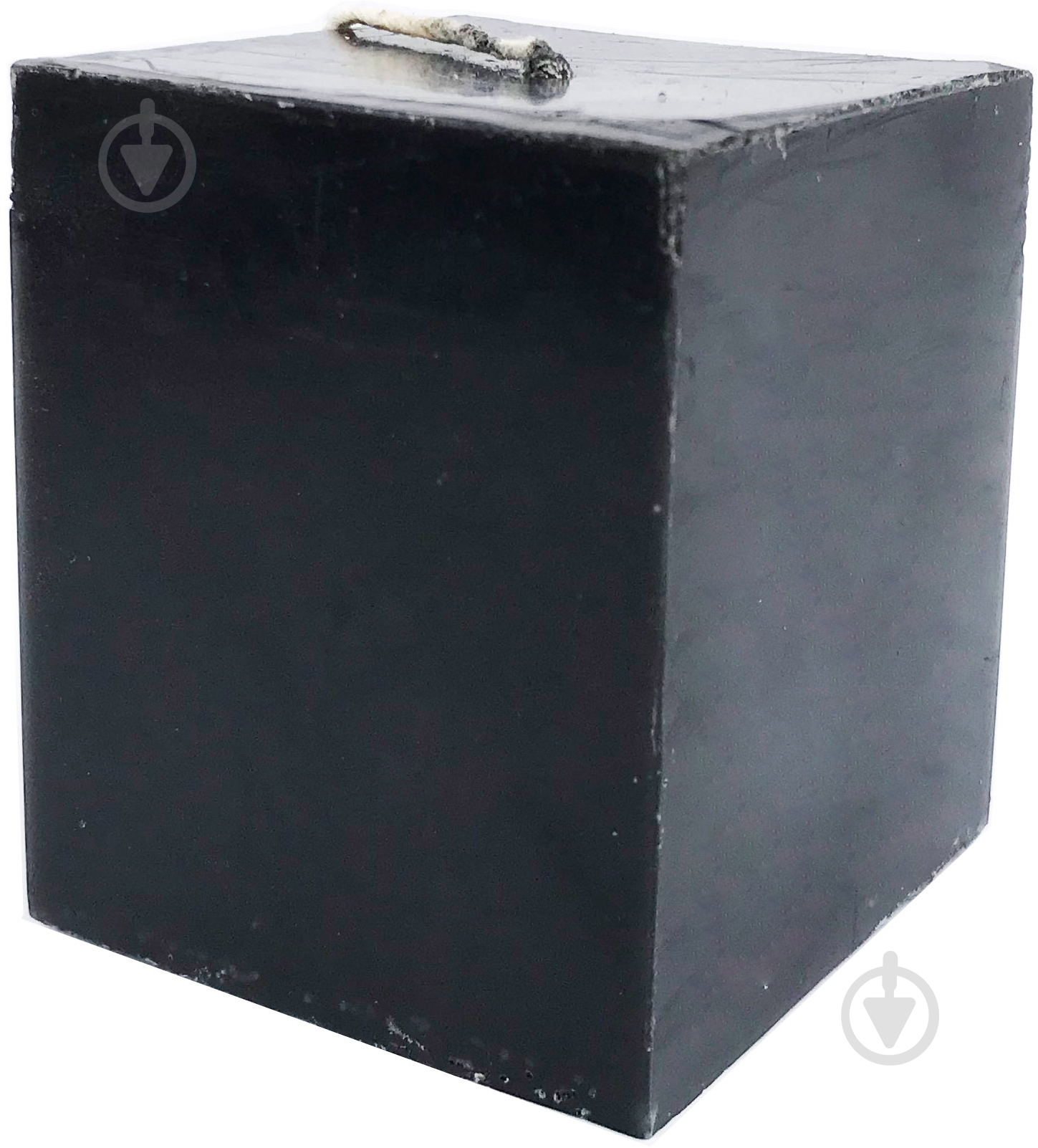 Свеча Куб 6х6 см черная KOZAK - фото 1