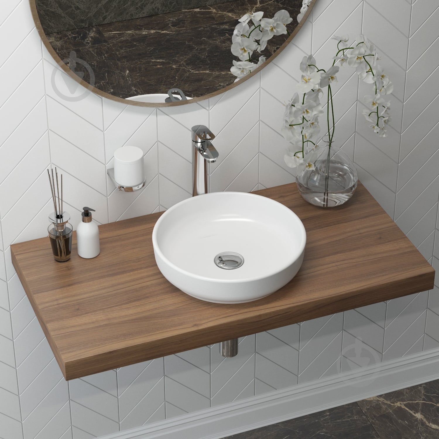 Умывальник-чаша Lavinia Boho Bathroom Sink Slim 33311005 40 см - фото 11 Умывальник-чаша Lavinia Boho Bathroom Sink Slim 33311005 40 см - фото 11