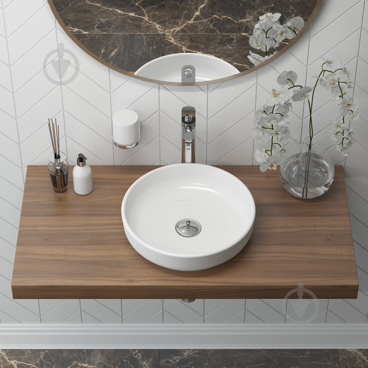 Умывальник-чаша Lavinia Boho Bathroom Sink Slim 33311005 40 см - фото 12 Умывальник-чаша Lavinia Boho Bathroom Sink Slim 33311005 40 см - фото 12
