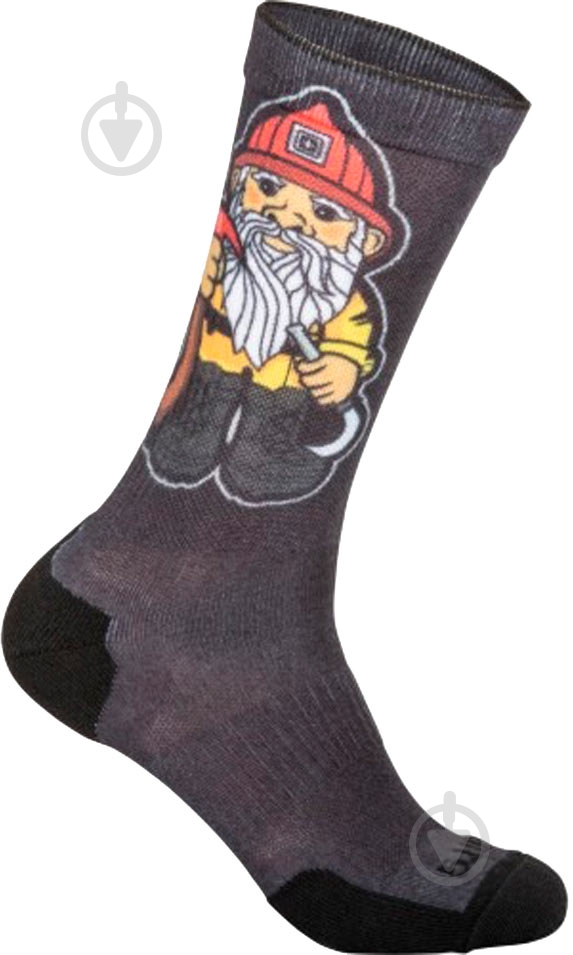 Шкарпетки 5.11 Tactical Sock&Awe Crew Fire Gnome [019] Black р.L - фото 1