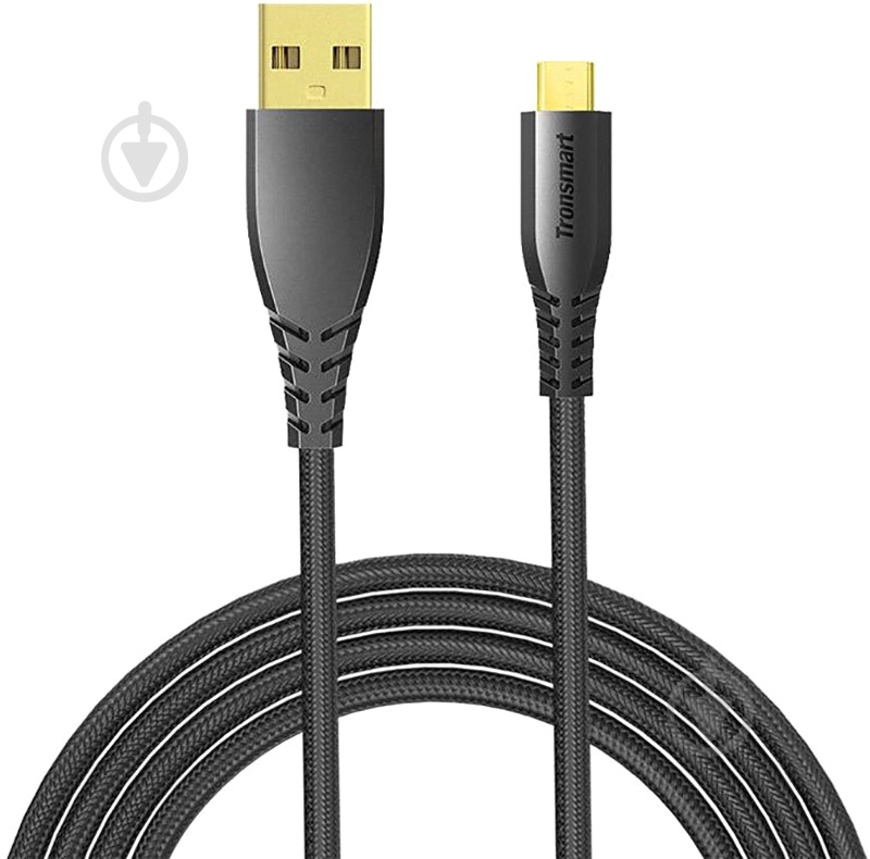 Кабель Tronsmart USB – microUSB 1 м сірий (77676) MUC04 Premium - фото 1
