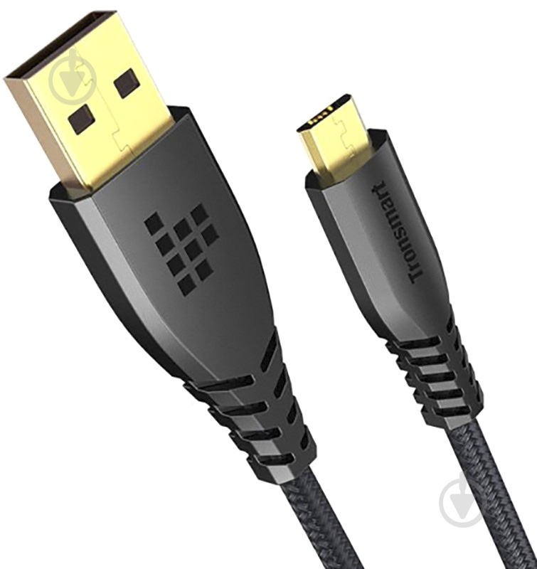 Кабель Tronsmart USB – microUSB 1 м сірий (77676) MUC04 Premium - фото 2