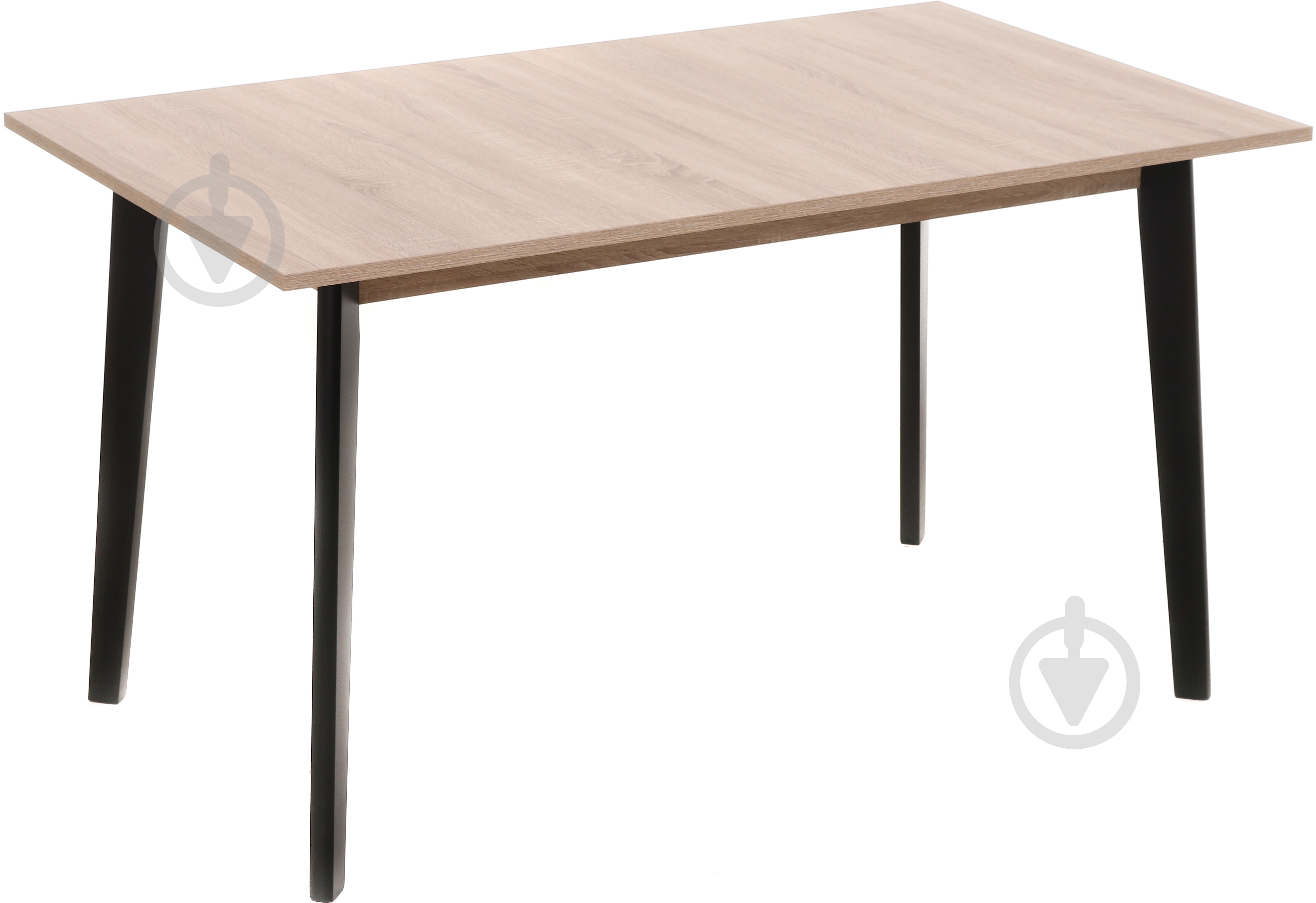 Стол обеденный Light Wood 1350х800х750 черный/дерево светлое - фото 1