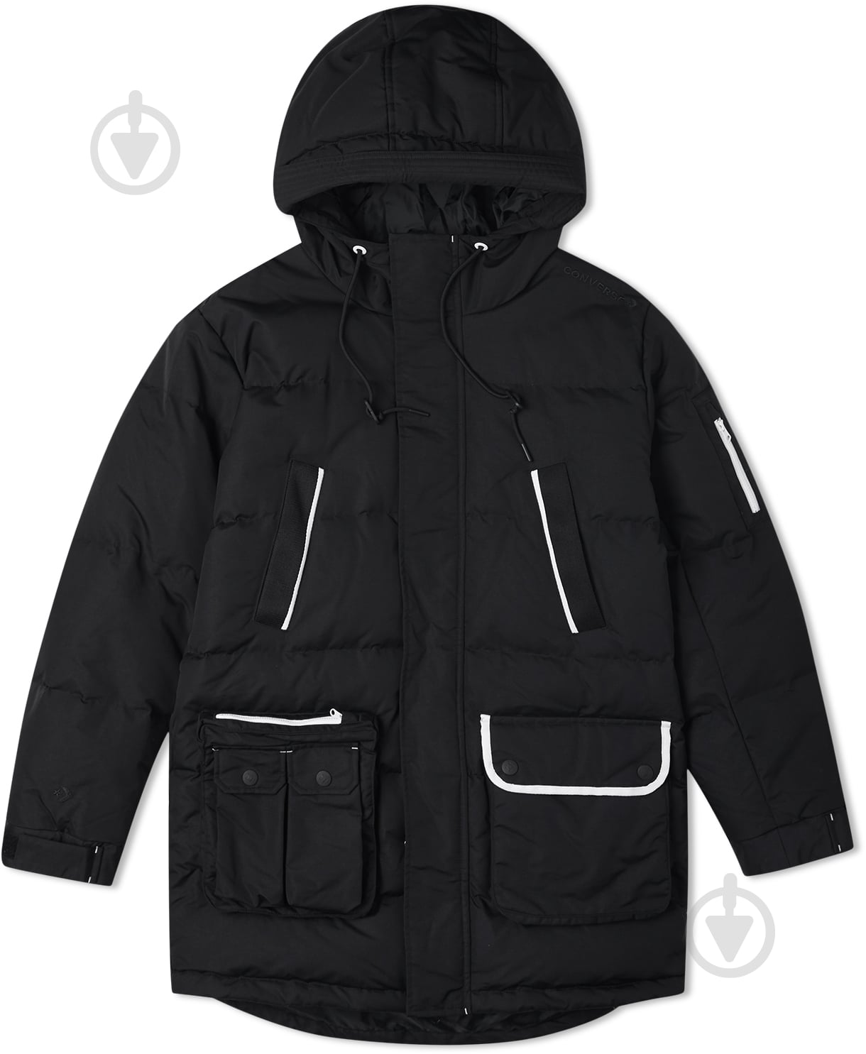 Куртка чоловіча зимова Converse MEN'S 100% NYLON WOVEN DOWN JACKET 10019988-001 р.2XL чорна - фото 1