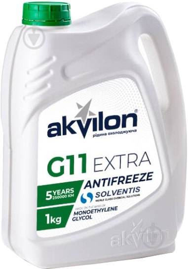 Антифриз AKVILON Ant Ext Gre G11 готовый 1 кг зеленый (AKVILON ANT EXT GRE 1KG) - фото 1