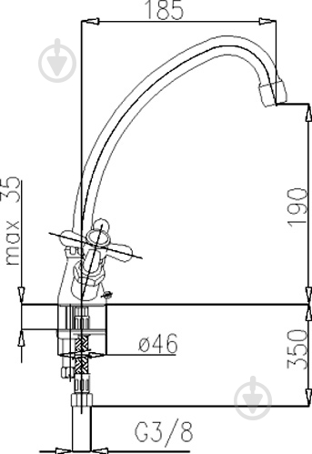 Змішувач для умивальника KFA Retro 373-445-00 - фото 4 Змішувач для умивальника KFA Retro 373-445-00 - фото 4