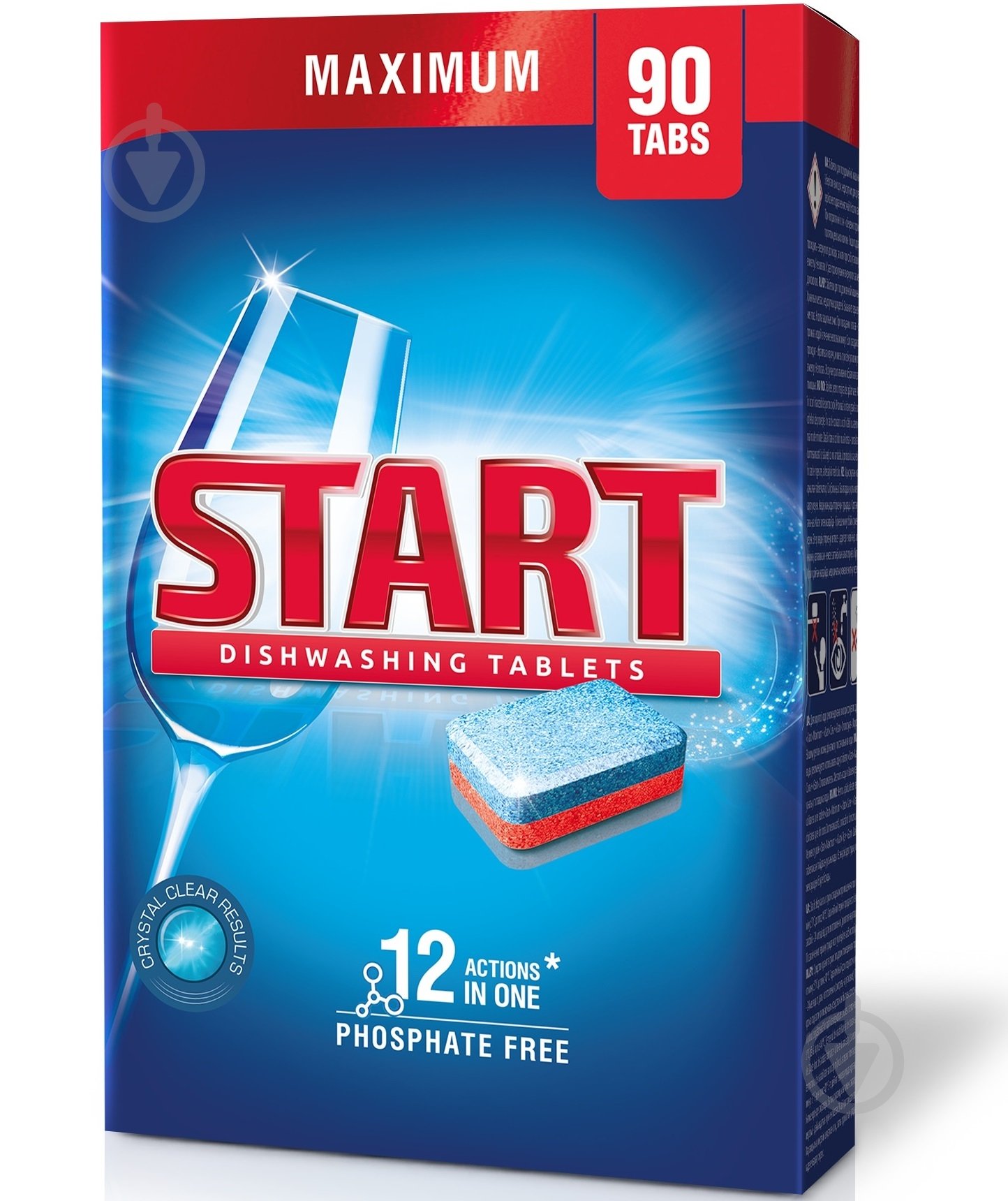 Таблетки для посудомоечных машин START Maximum 12 Actions in One 90 шт. - фото 1