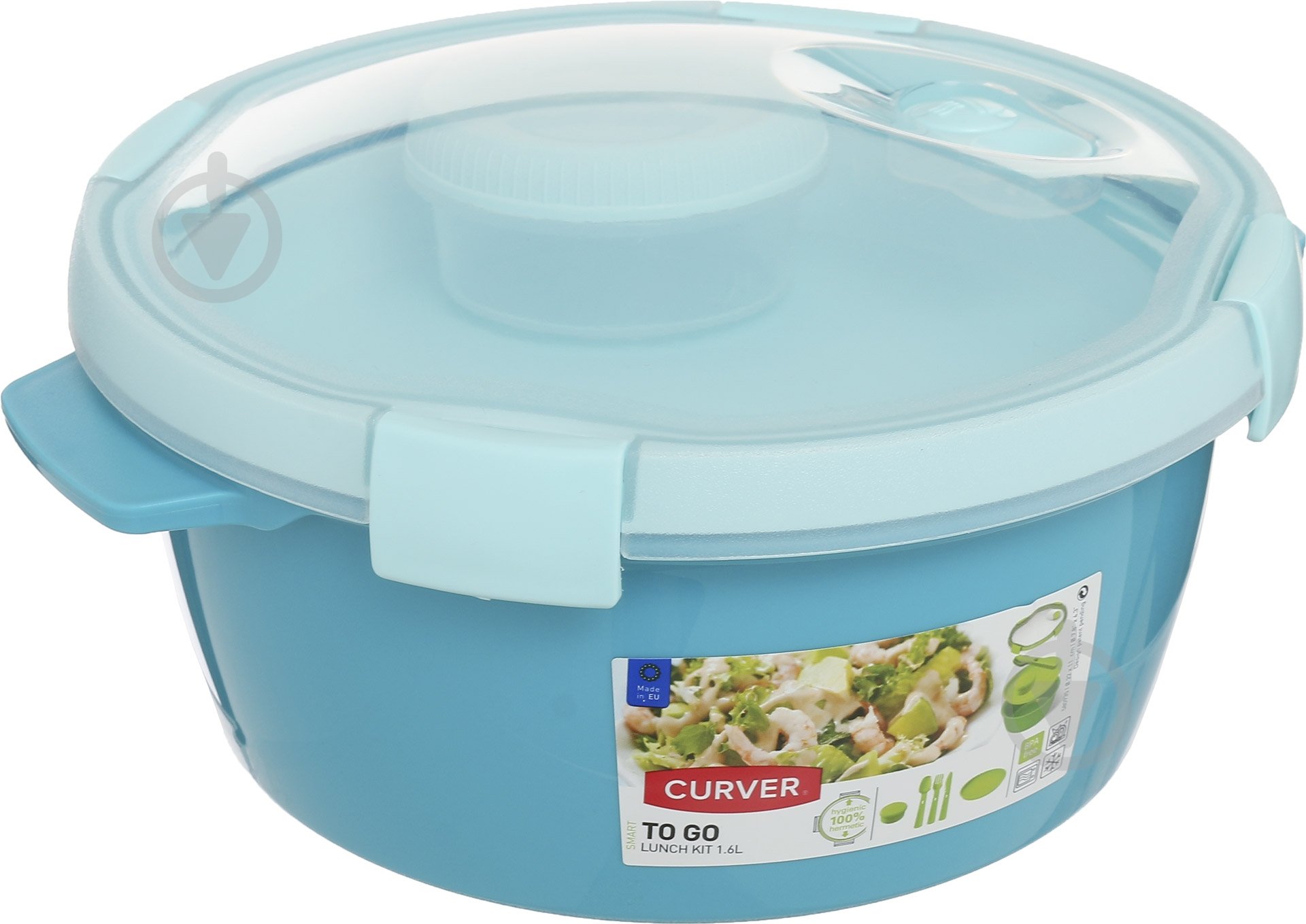 Контейнер із кришкою Curver To Go lunch Kit 1,6 л блакитний - фото 1