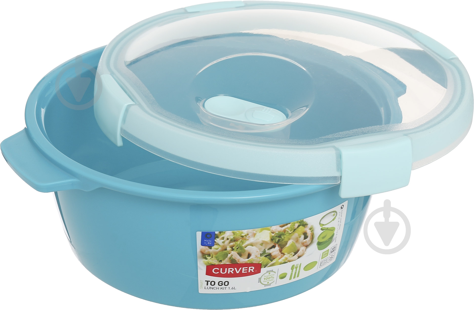 Контейнер із кришкою Curver To Go lunch Kit 1,6 л блакитний - фото 3