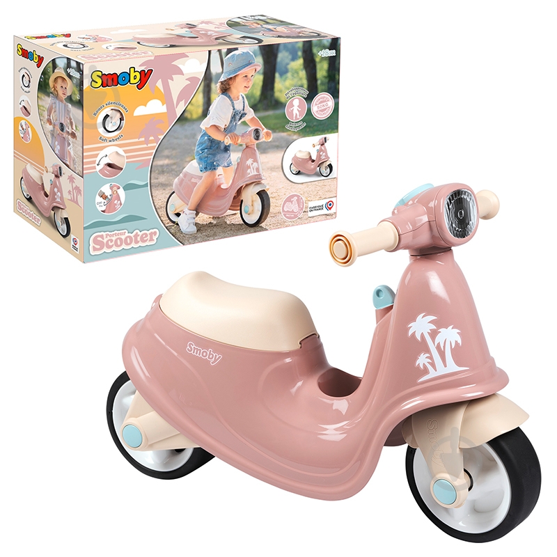 Скутер Smoby рожева пудра 721008 - фото 1 Скутер Smoby рожева пудра 721008 - фото 1