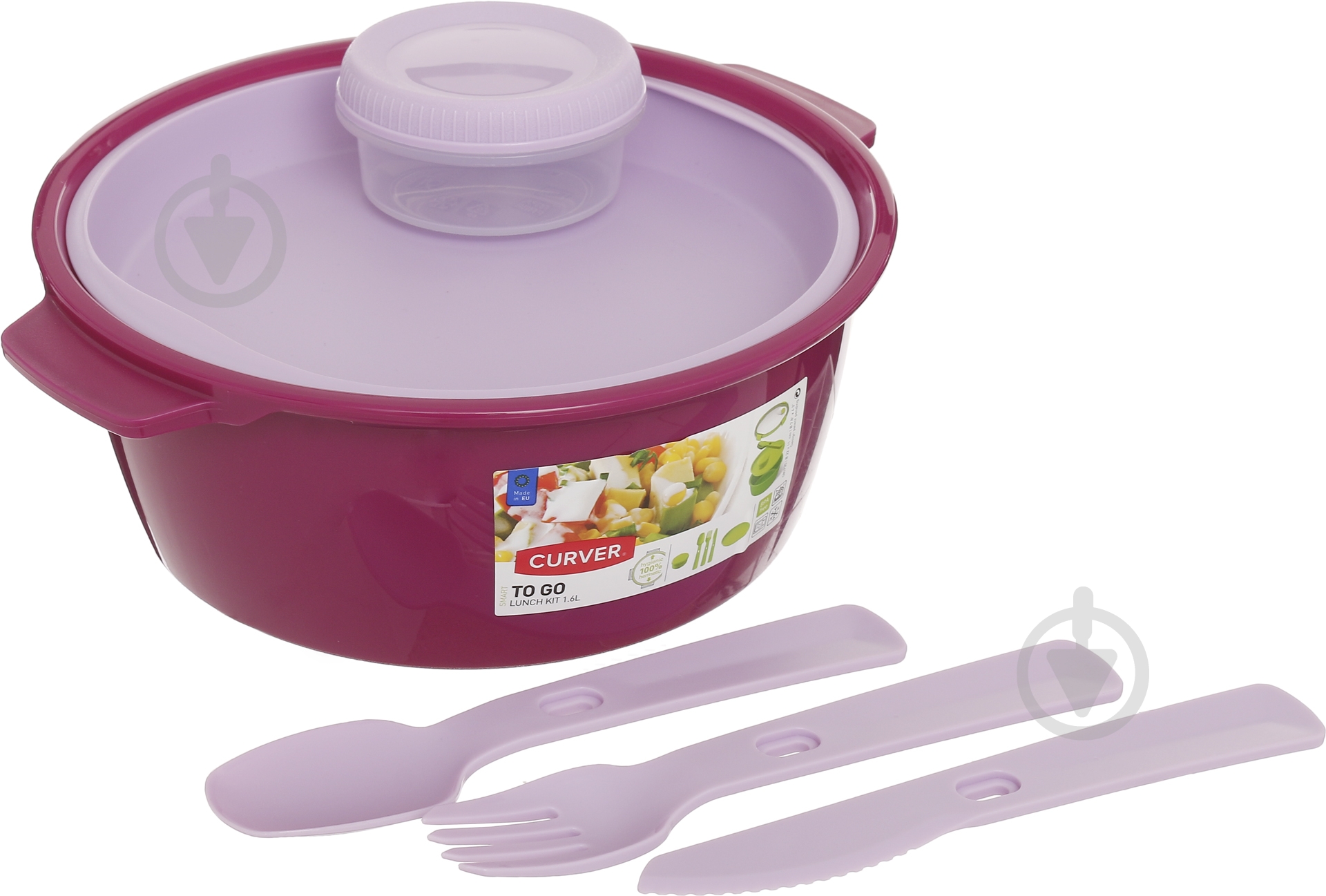 Контейнер із кришкою Curver To Go lunch Kit 1,6 л фіолетовий - фото 7