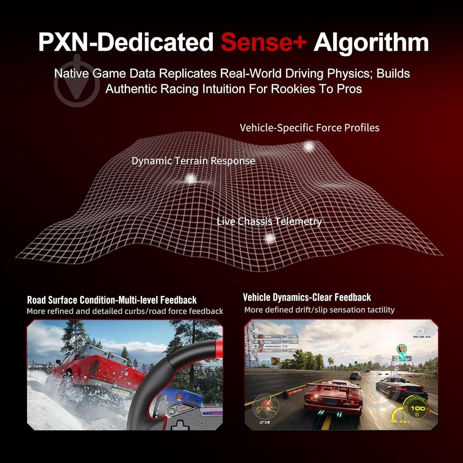 Кермо і педалі PXN VD4 Bundle for PC - фото 9