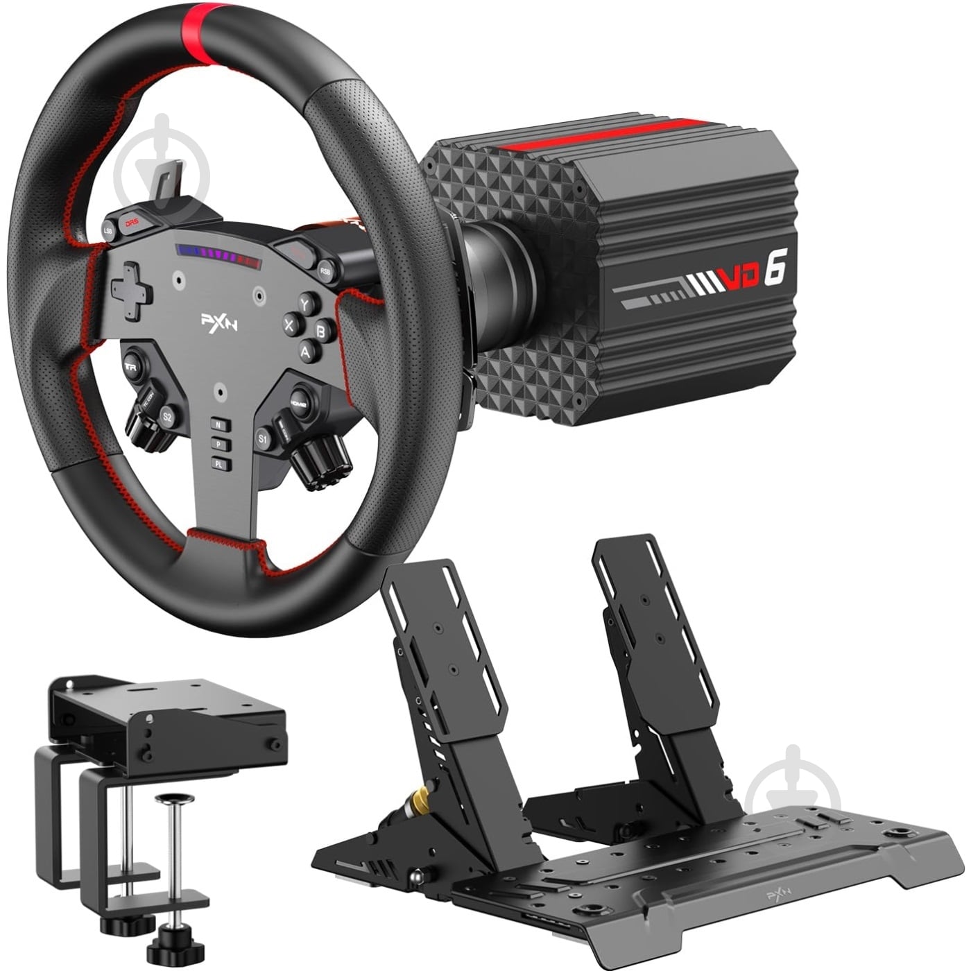 Руль и педали PXN VD6 Bundle for PC - фото 1