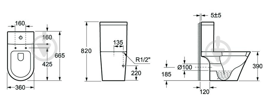 Унитаз-компакт Lavinia Boho Lavinia Boho Biore с сиденьем Soft Close - фото 12