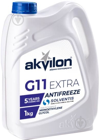 Антифриз AKVILON Ant Ext Blu G11 готовый 1 кг синий (AKVILON ANT EXT BLU 1KG) - фото 1