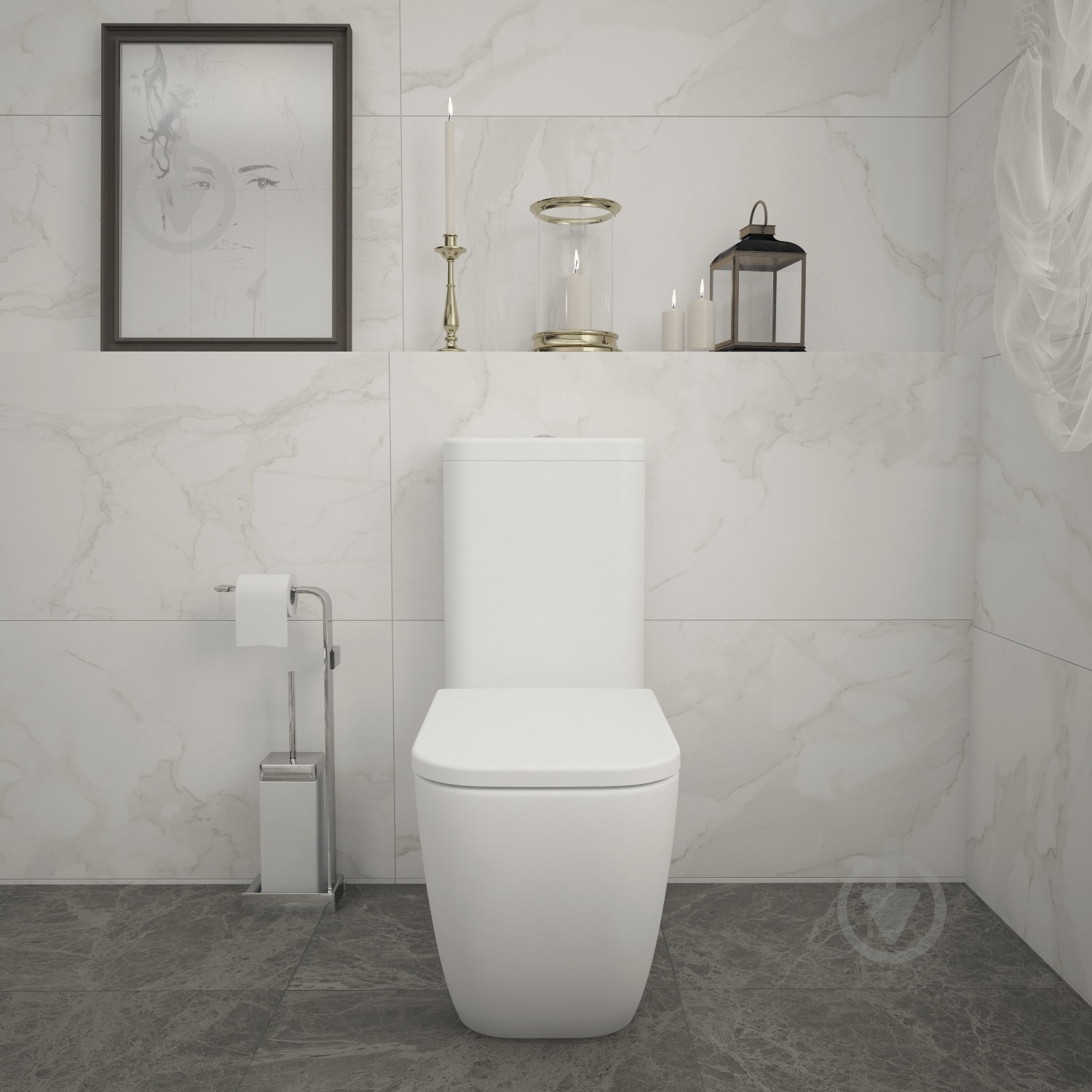 Унитаз-компакт Lavinia Boho One с сиденьем Soft Close - фото 6 Унитаз-компакт Lavinia Boho One с сиденьем Soft Close - фото 6