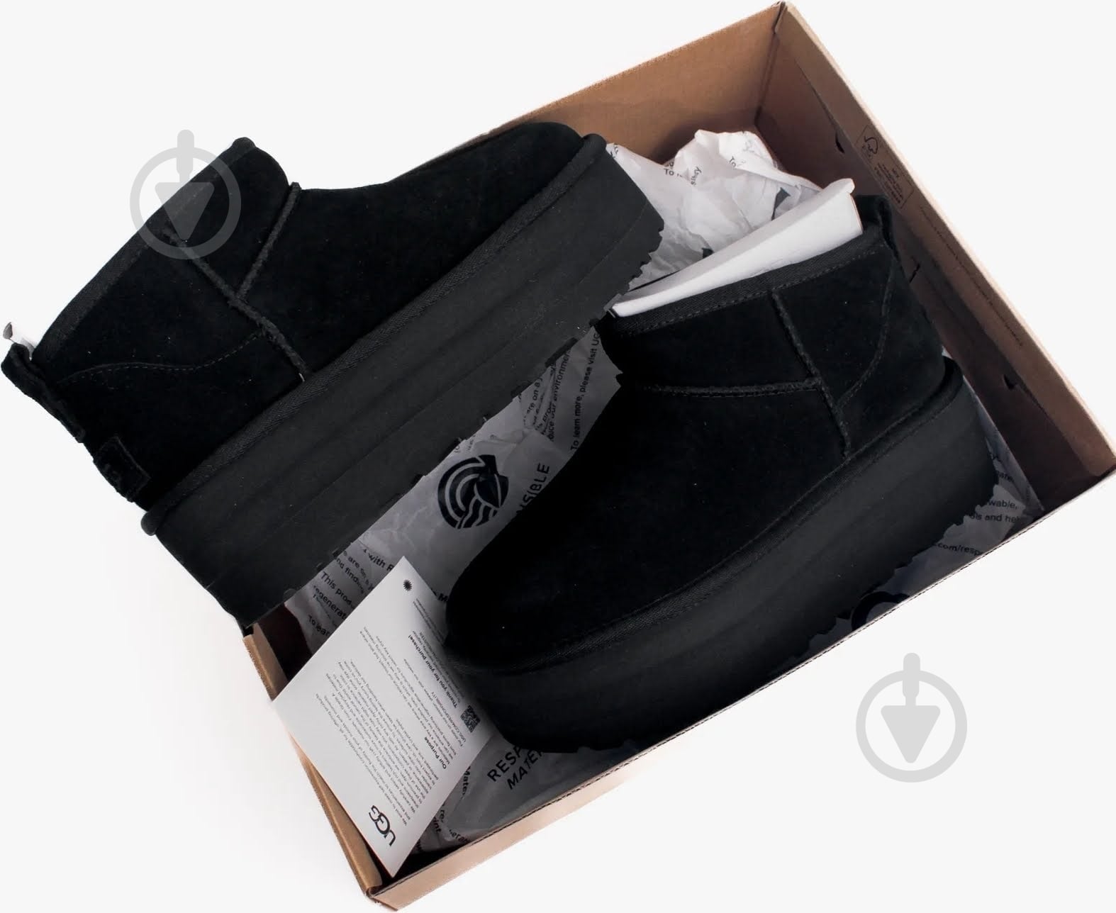 Ботинки UGG W CLASSIC ULTRA MINI PLATFORM 1135092-BLK р.36 черный - фото 8