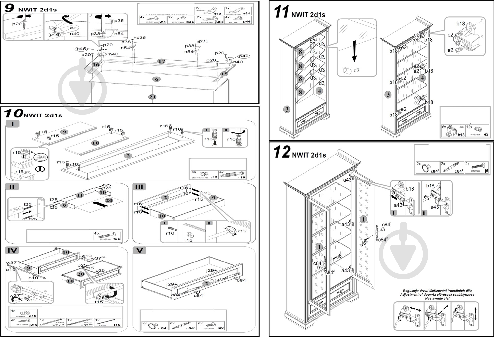 Шкаф BRW Україна NWIT 2d1s Stylius черешня античная - фото 4