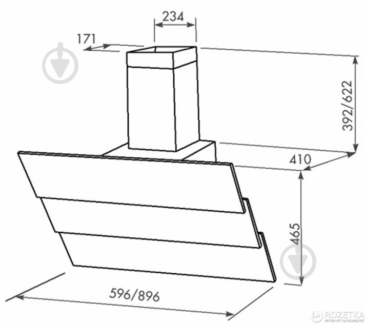 Вытяжка Eleyus Troy 1200 LED SMD 60 BL - фото 7