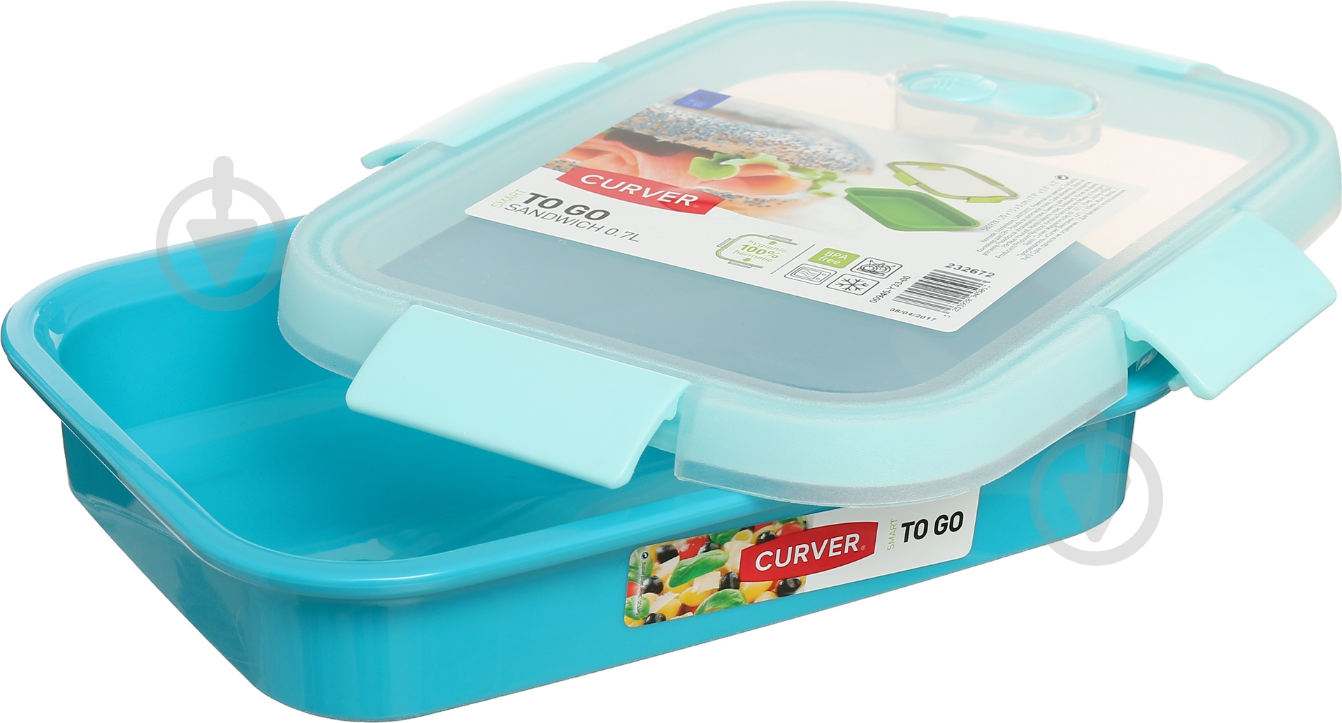 Контейнер із кришкою Curver To Go Snack 700 мл блакитний - фото 3