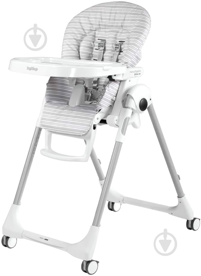 Стульчик для кормления Peg-Perego Prima Pappa Follow Me Linear Grey - фото 1 Стульчик для кормления Peg-Perego Prima Pappa Follow Me Linear Grey - фото 1