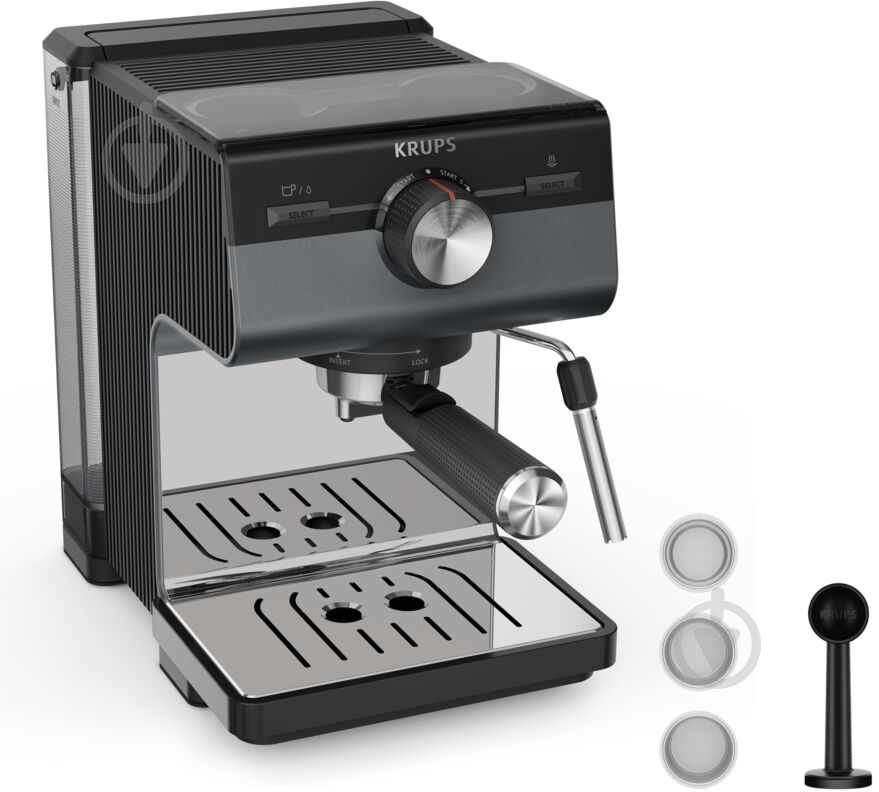 Кофеварка рожковая Krups XP384G10 - фото 13