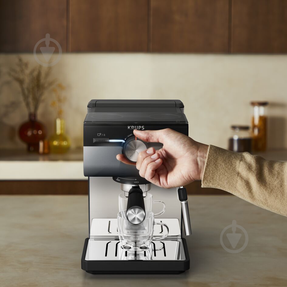 Кофеварка рожковая Krups XP384G10 - фото 19