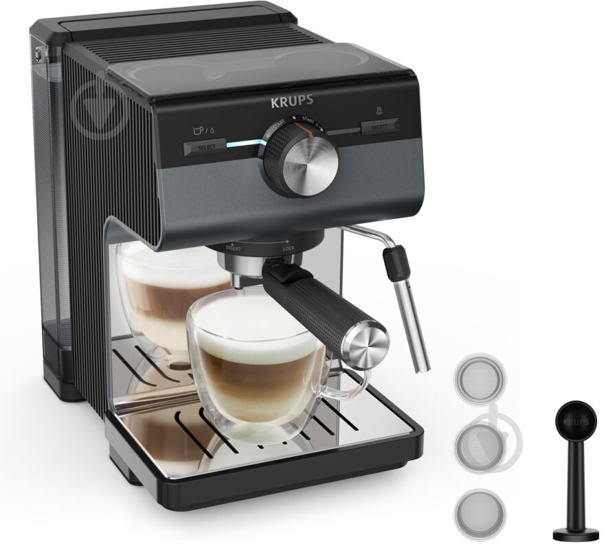 Кофеварка рожковая Krups XP384G10 - фото 14