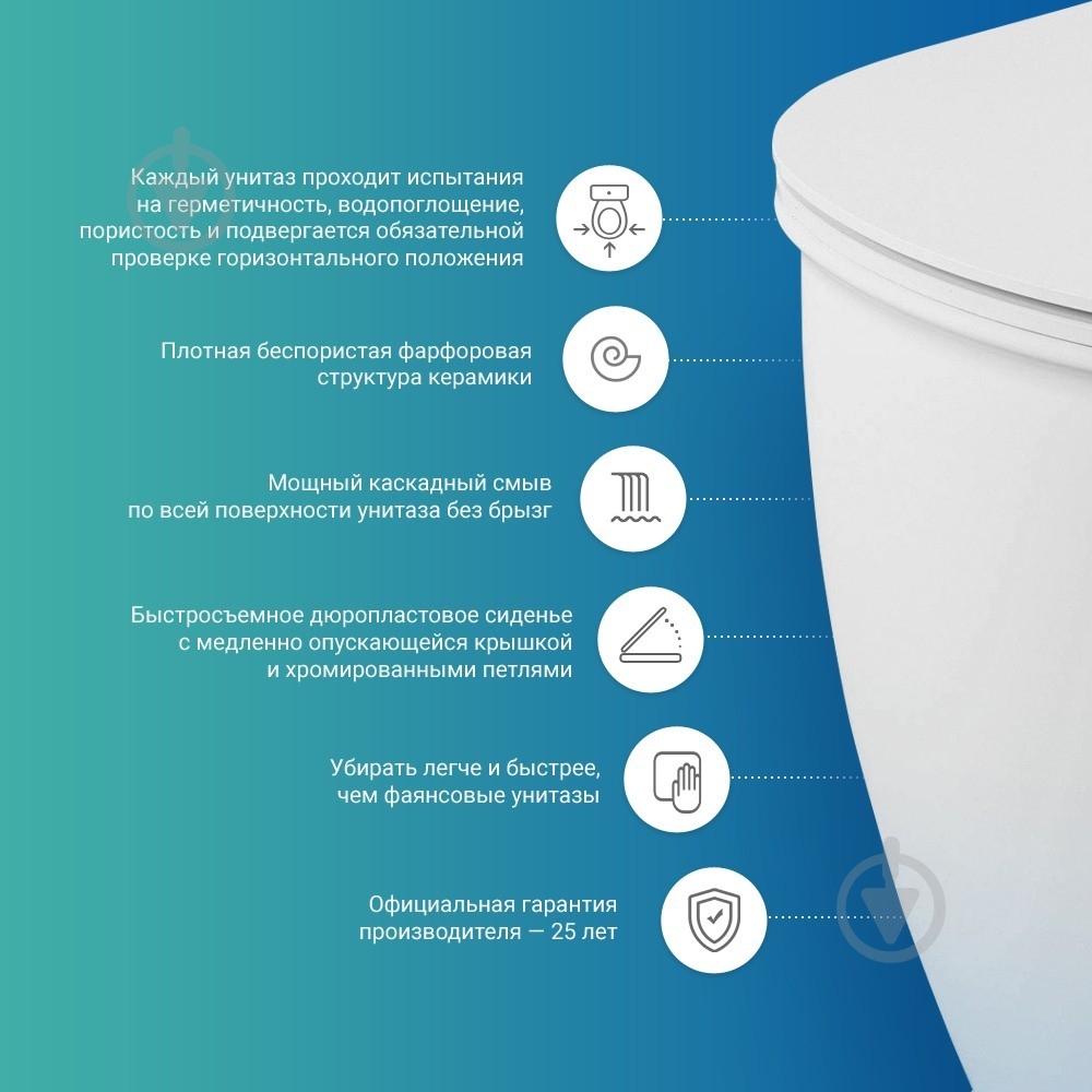 Унитаз подвесной Lavinia Boho One Compacto с сиденьем Soft Close - фото 4