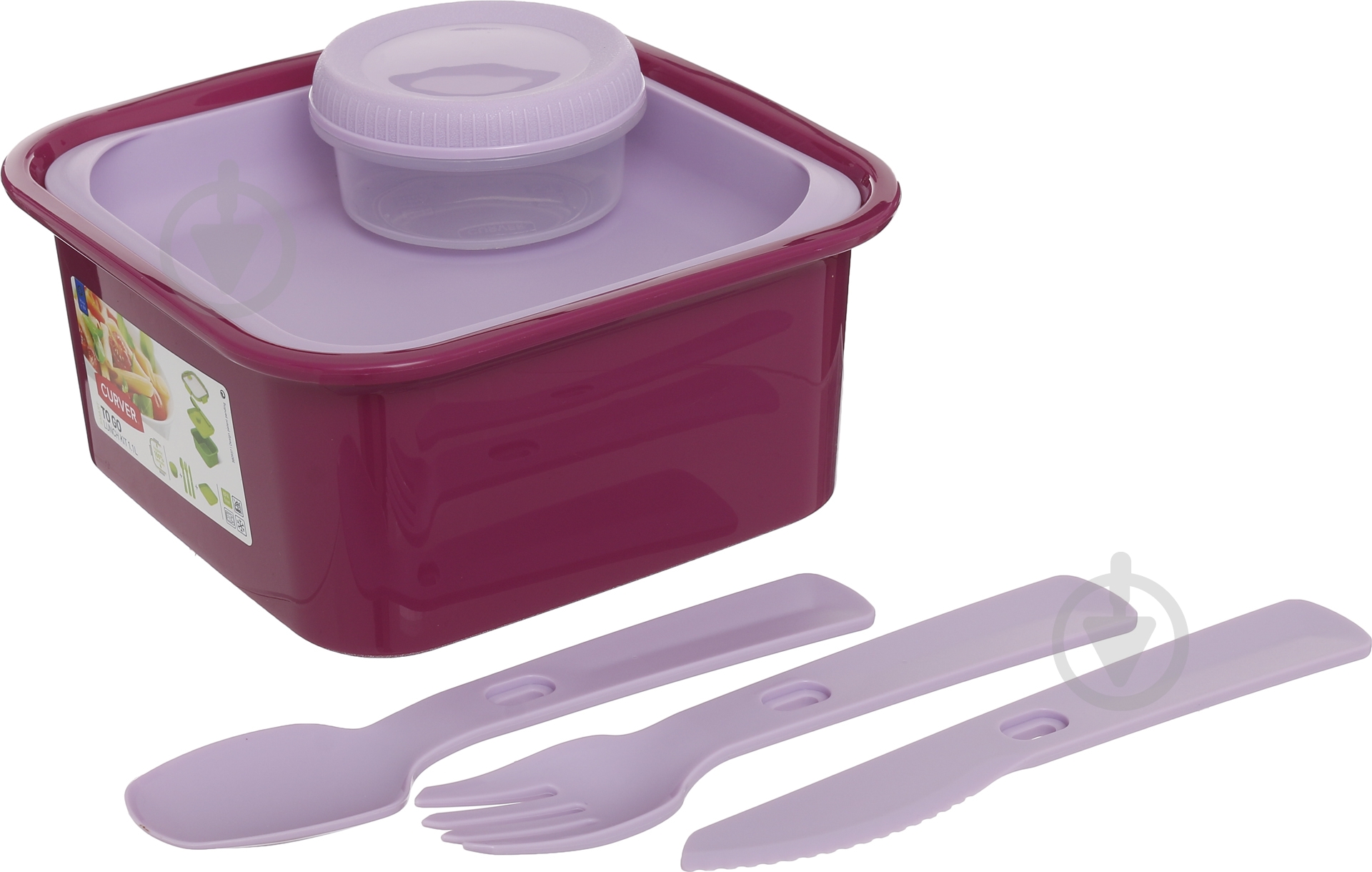 Контейнер із кришкою Curver To Go lunch Kit 1,1 л фіолетовий - фото 6