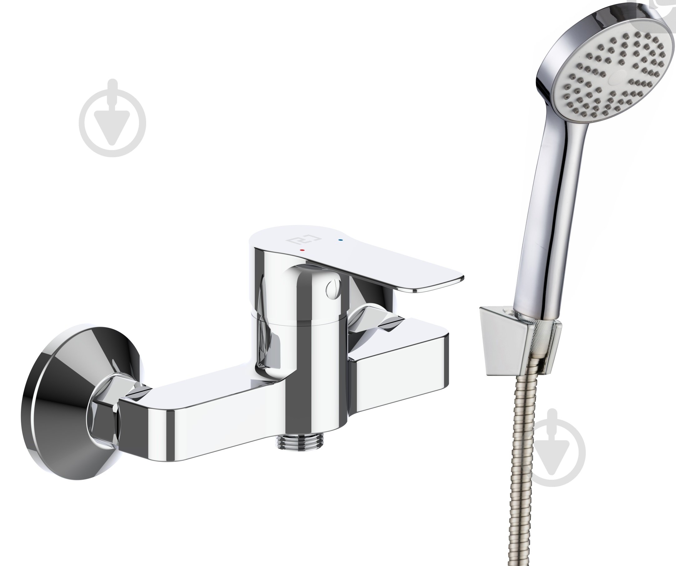 Змішувач для душу RJ INA, з душовим гарнітуром, хром - фото 1 Змішувач для душу RJ INA, з душовим гарнітуром, хром - фото 1