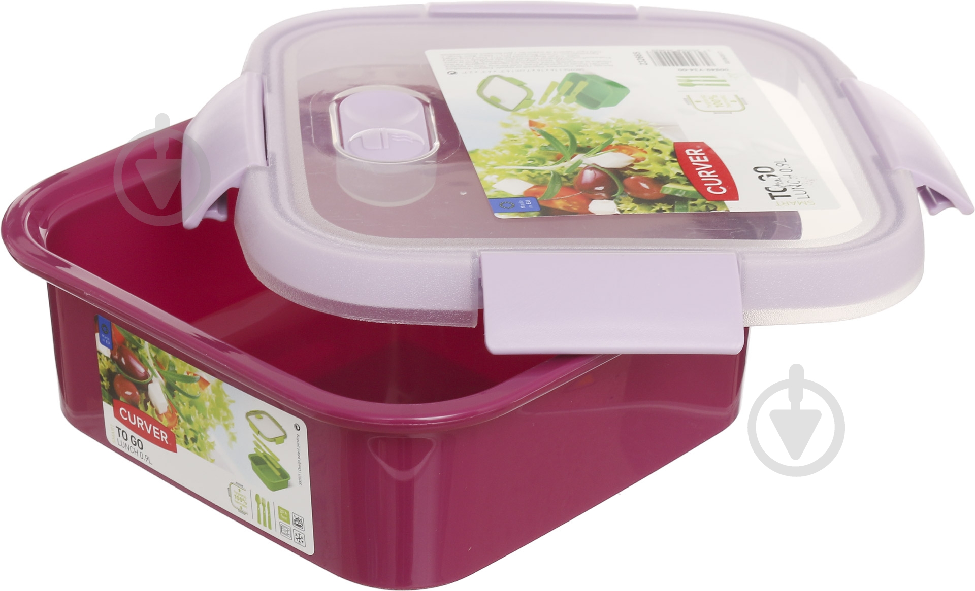 Контейнер с крышкой Curver To Go Lunch 900 мл фиолетовый - фото 2